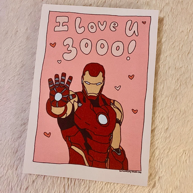 I Love U 3000 A6 Print