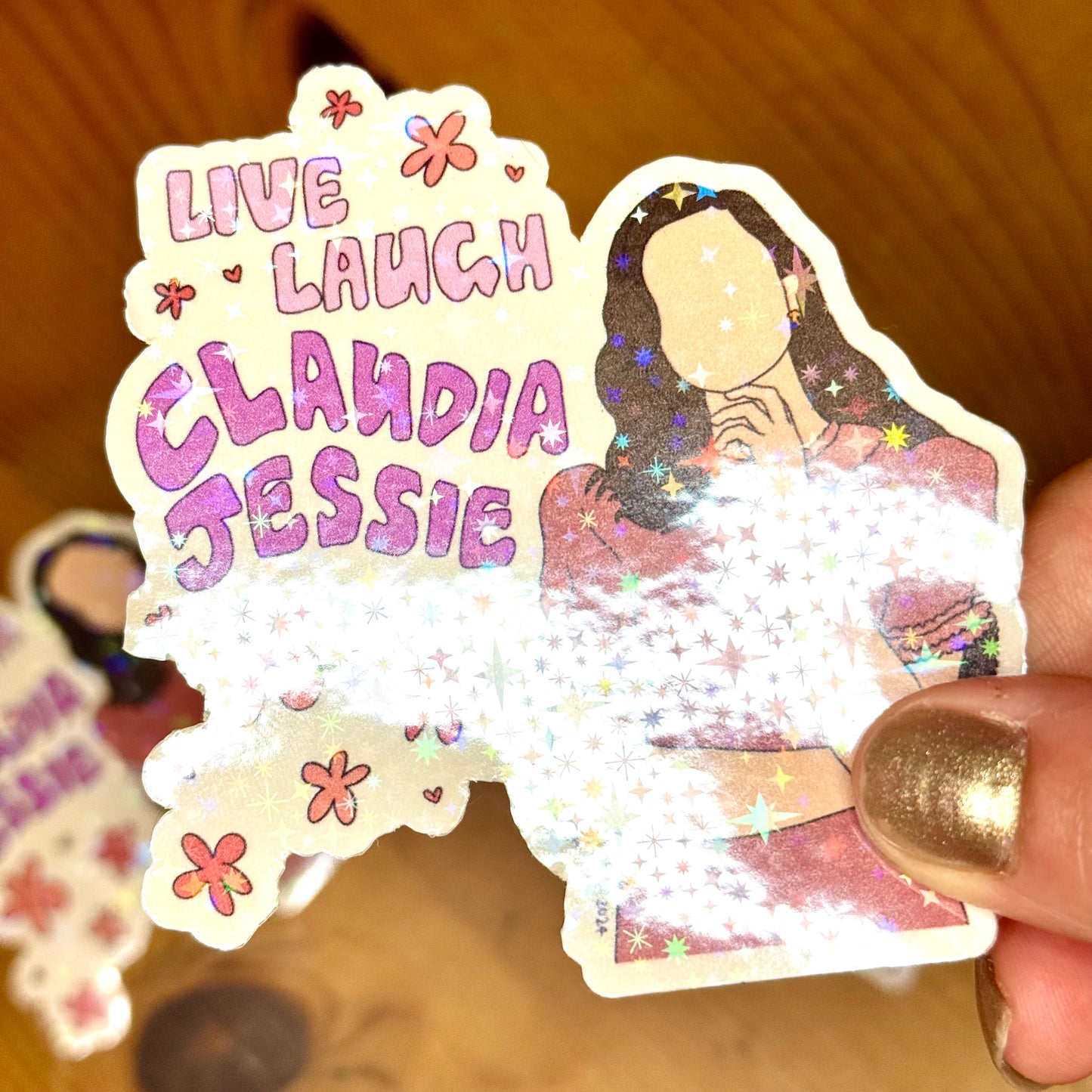 Live, Laugh, Claudia Jessie Sticker