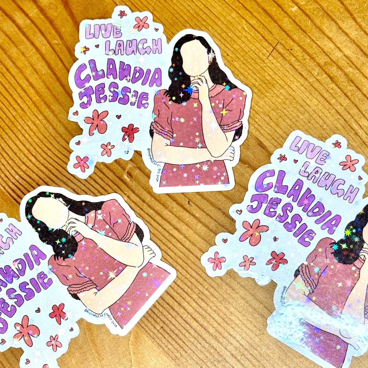 Live, Laugh, Claudia Jessie Sticker