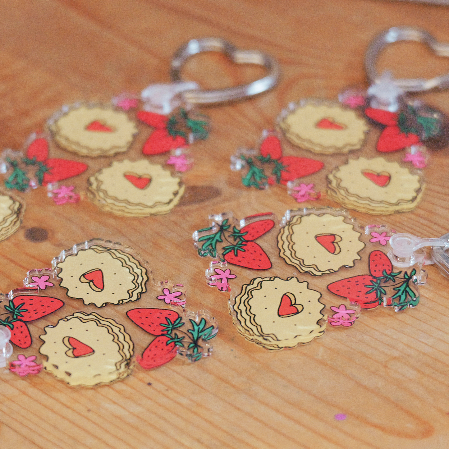 Jammy Heart Keyring 🩷